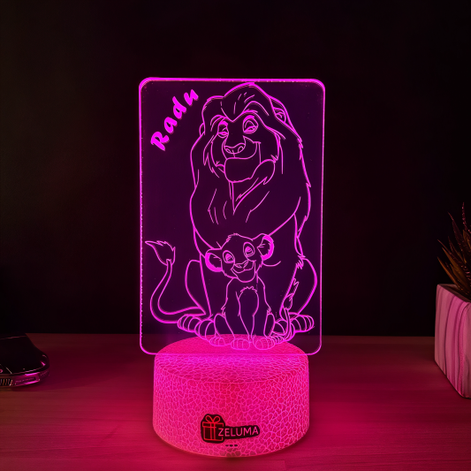 Lampa 3D Personalizata – Regele Leu