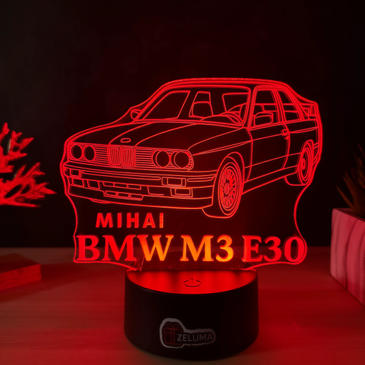 Lampa 3D Personalizata – BMW M3 E30