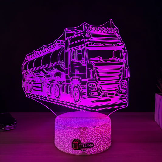 Lampa 3D Personalizata cu Camion – Design Truck Edition
