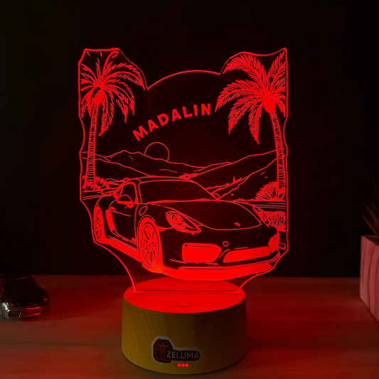 Lampa 3D Personalizata cu Masina Sport – Design Exotic Drive