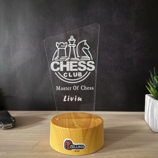 Lampa 3D Personalizata – Chess Club Edition