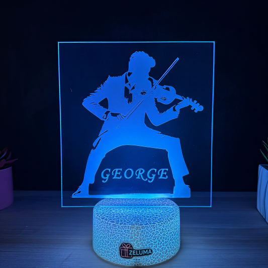 Lampa 3D Personalizata – Violonist cu Nume