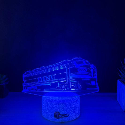 Lampa 3D Personalizata – Locomotiva Retro