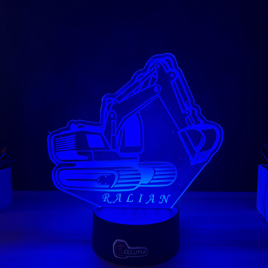 Lampa 3D Personalizata – Excavator