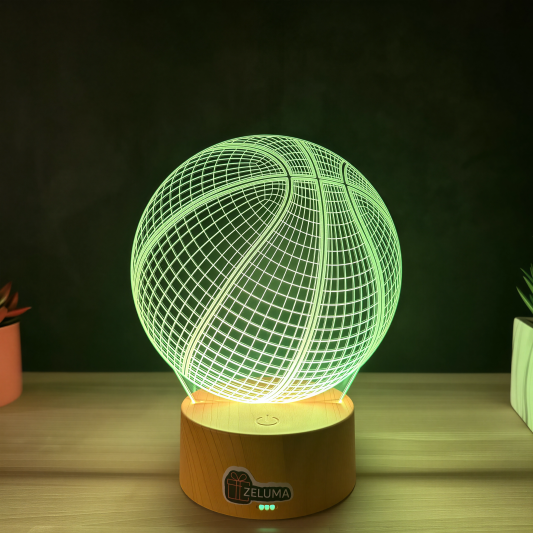 Lampa 3D cu Design Baschet – Efect Geometric