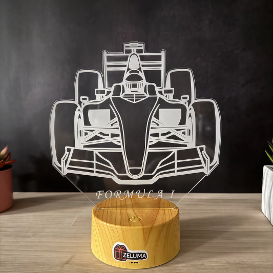 Lampa 3D cu Design Formula 1 – Speed Edition