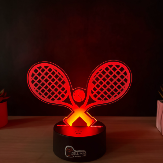 Lampa 3D cu Design Tenis – Double Racket