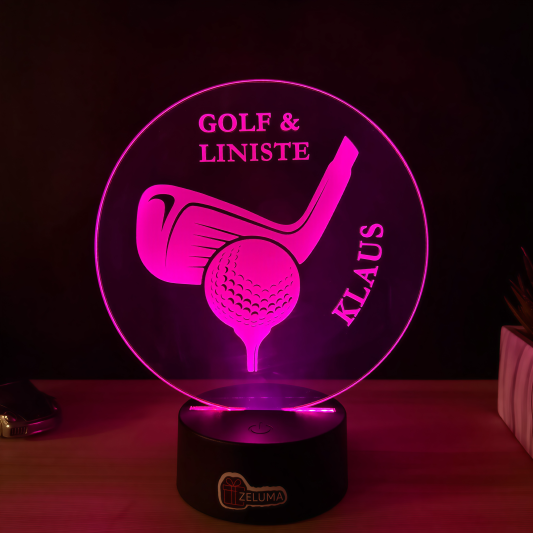 Lampa 3D Personalizata – Golf si Liniste