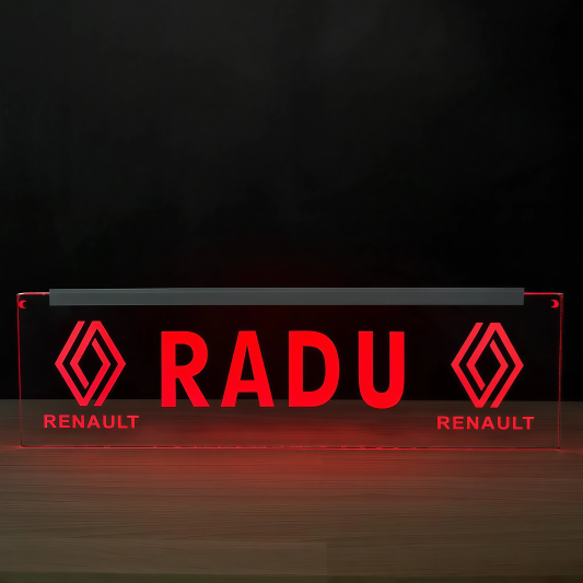 Placheta Tir 35 cm x 10 cm x 5mm cu 2 ventuze – Model Renault