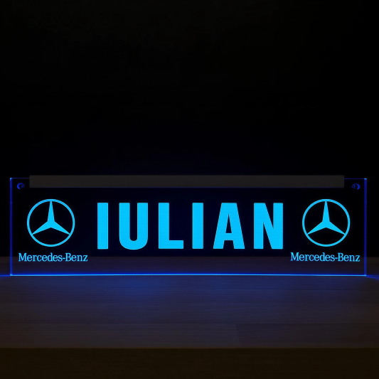 Placheta Tir 35 cm x 10 cm x 5mm cu 2 ventuze – Model Mercedes Benz 2