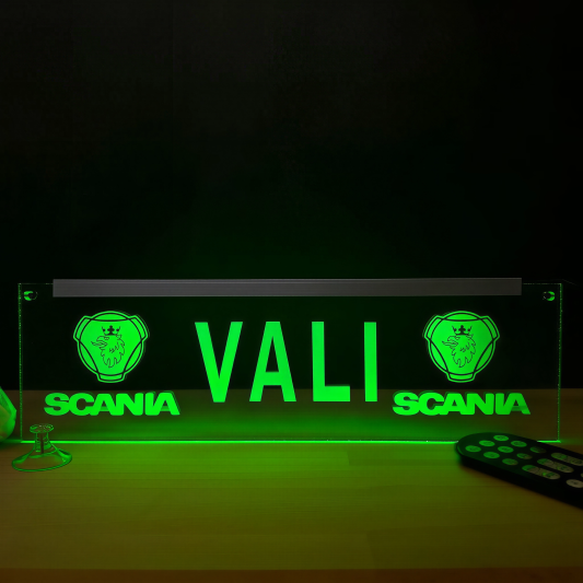 Placheta Tir 35 cm x 10 cm x 5mm cu 2 ventuze – Model Scania