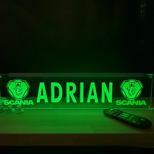 Placheta Tir 52 cm x 12 cm x 5mm cu 4 ventuze – Model Scania