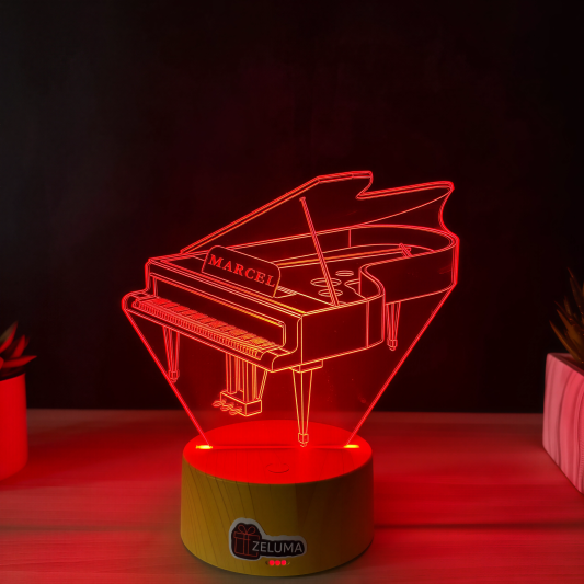 Lampa 3D Personalizata – Pian cu Nume