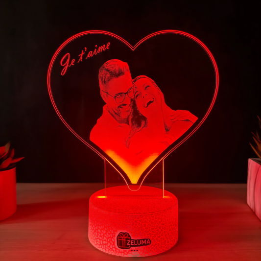 Lampa 3D Personalizata cu Poza – Je taime