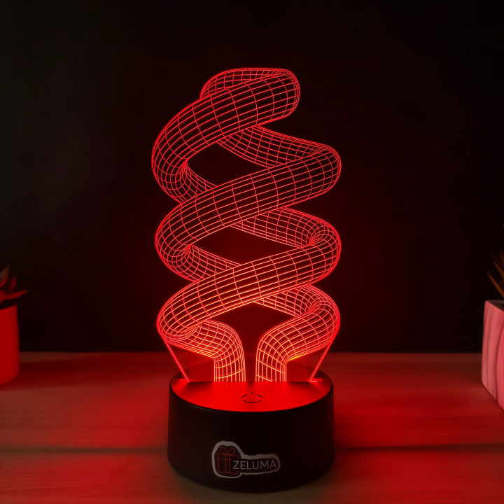 Lampa 3D Abstracta – Spiral Flow