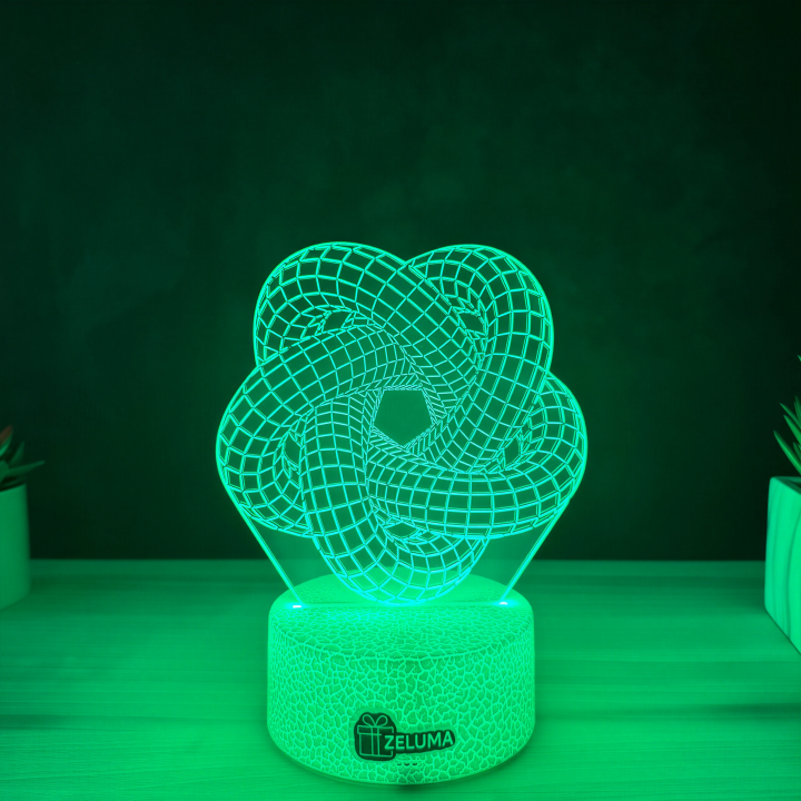 Lampa 3D Abstracta – Illusion Knot