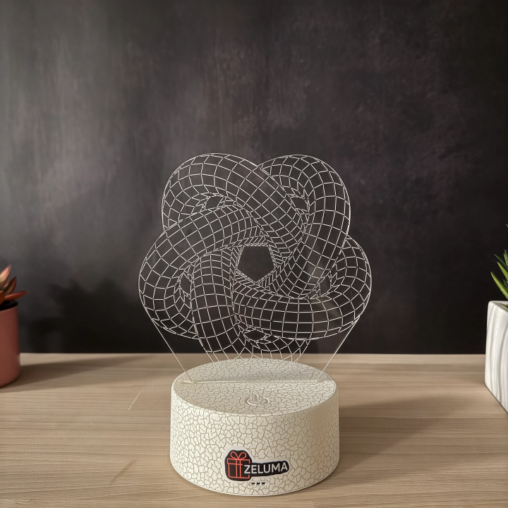 Lampa 3D Abstracta – Illusion Knot