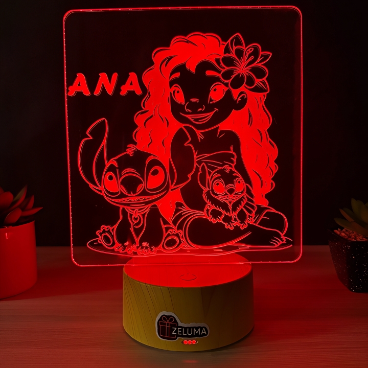 Lampa 3D Personalizata – Island Friends