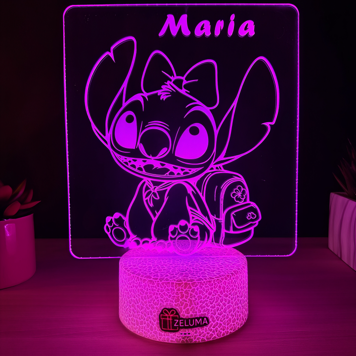 Lampa 3D Personalizata – Cute Stitch