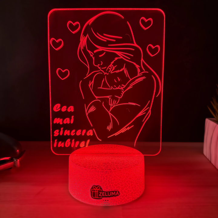 Lampa 3D Personalizata – Cea mai sincera iubire