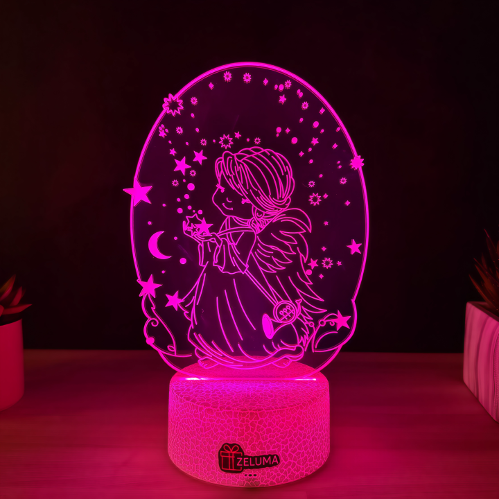 Lampa 3D Personalizata cu Ingeras