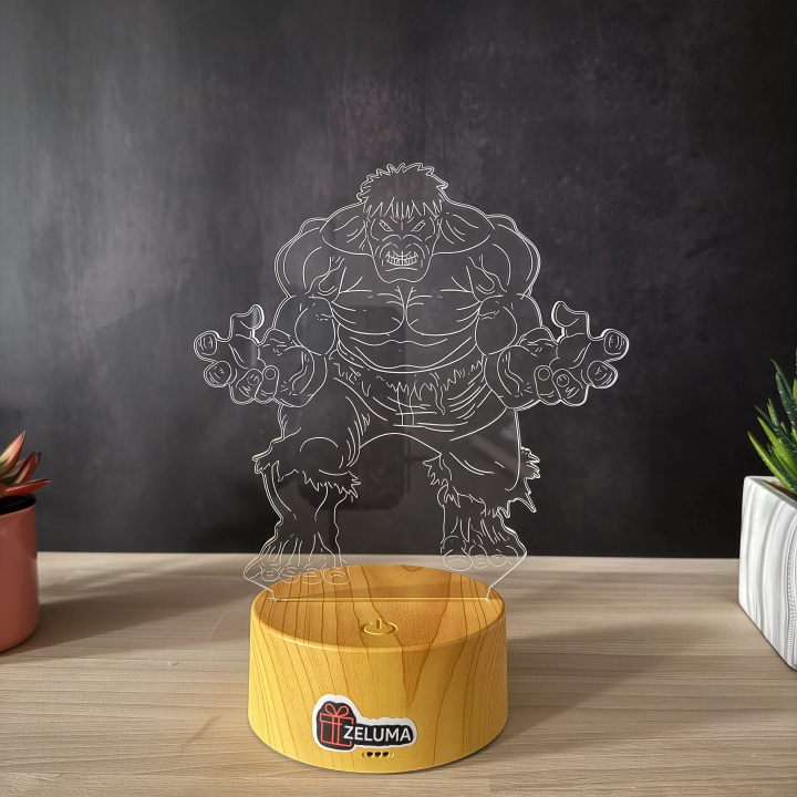 Lampa 3D Personalizata – Hulk