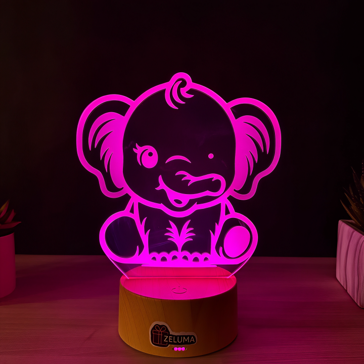Lampa 3D Personalizata cu Elefant