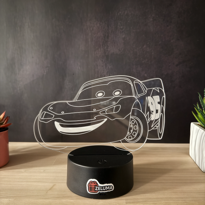 Lampa 3D Personalizata – Masina de Curse
