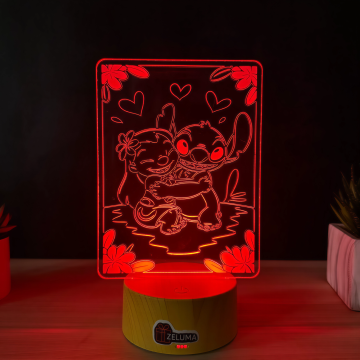 Lampa 3D Personalizata – Lilo & Stitch