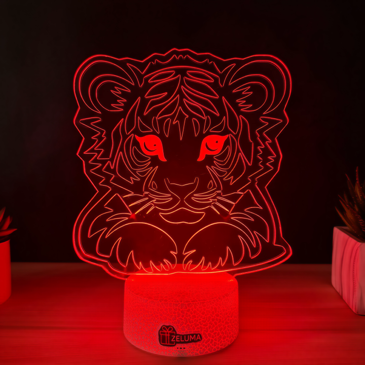 Lampa 3D Personalizata – Pui de Tigru