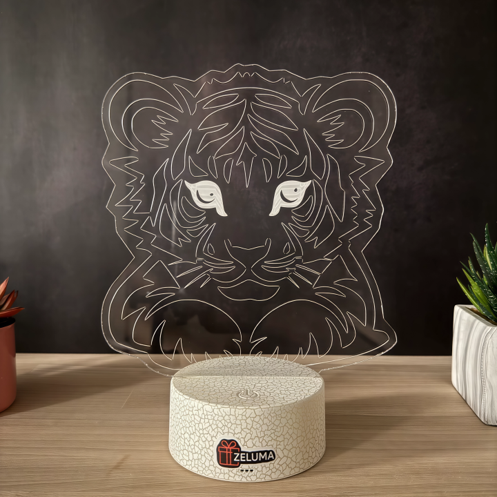 Lampa 3D Personalizata – Pui de Tigru