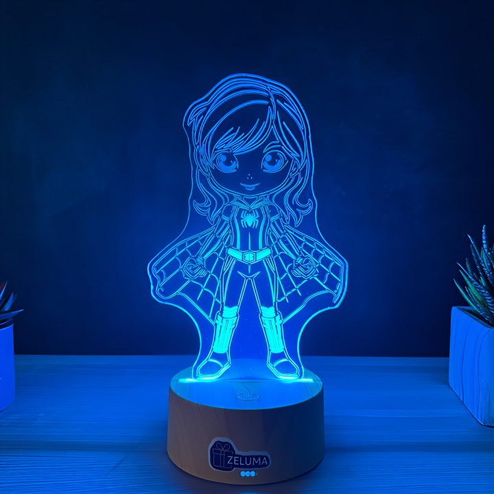Lampa 3D Personalizata – Super Eroina