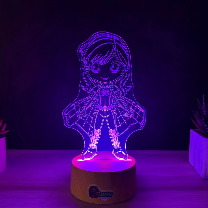 Lampa 3D Personalizata – Super Eroina