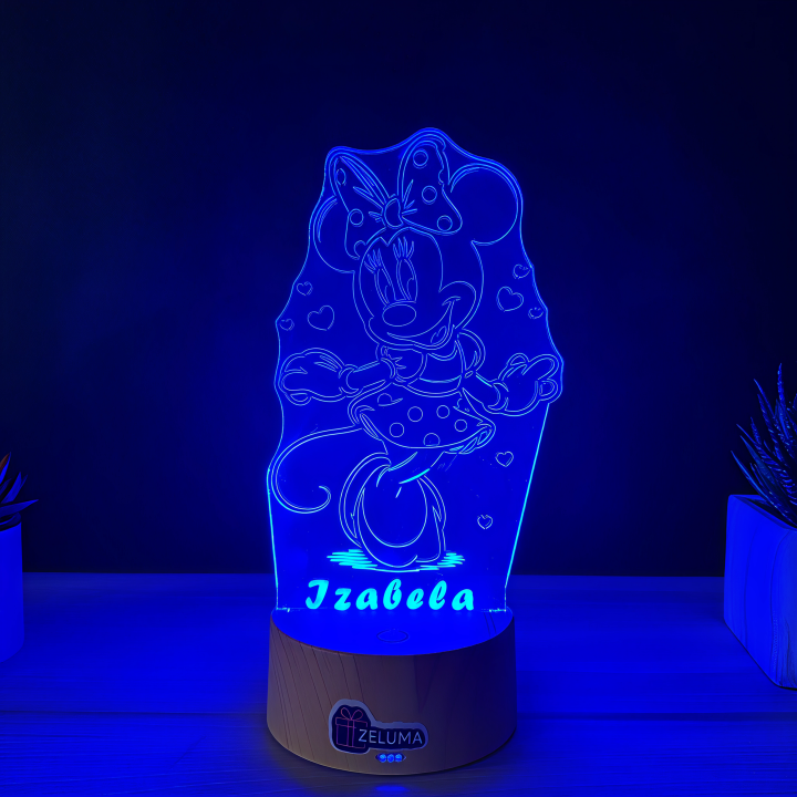Lampa 3D Personalizata – Minnie Mouse