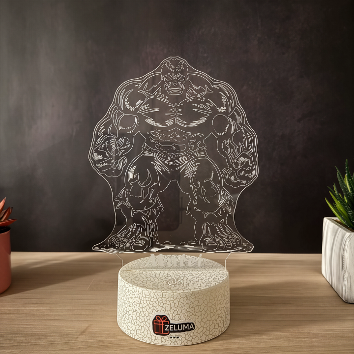 Lampa 3D Personalizata – Hulk
