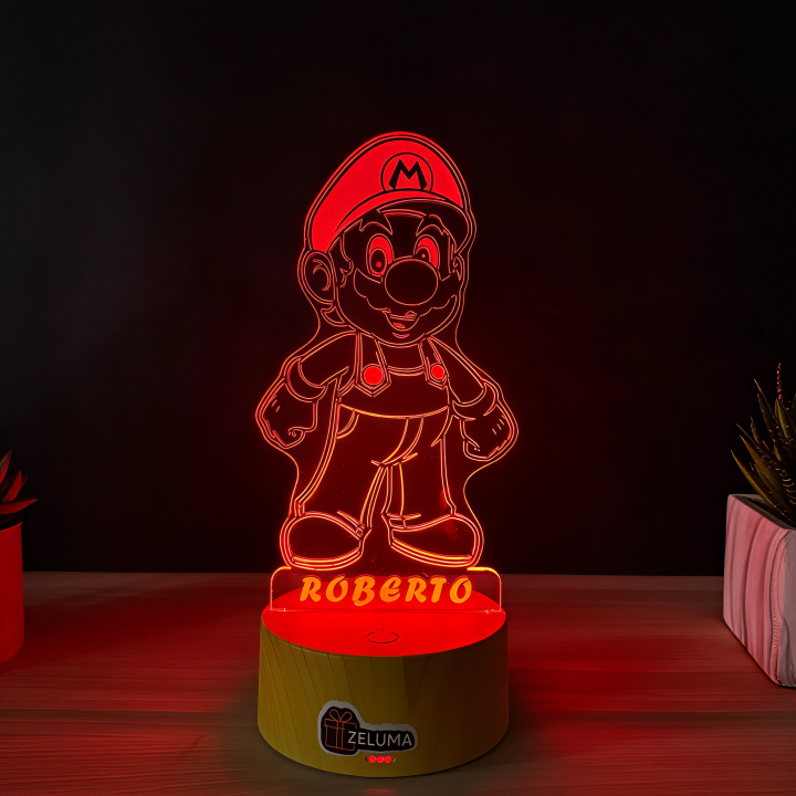 Lampa 3D Personalizata – Super Mario