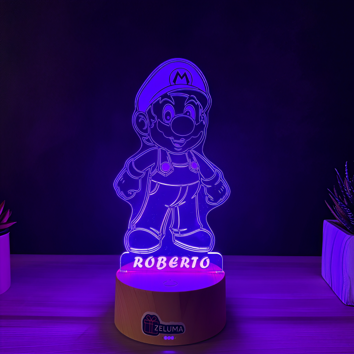 Lampa 3D Personalizata – Super Mario