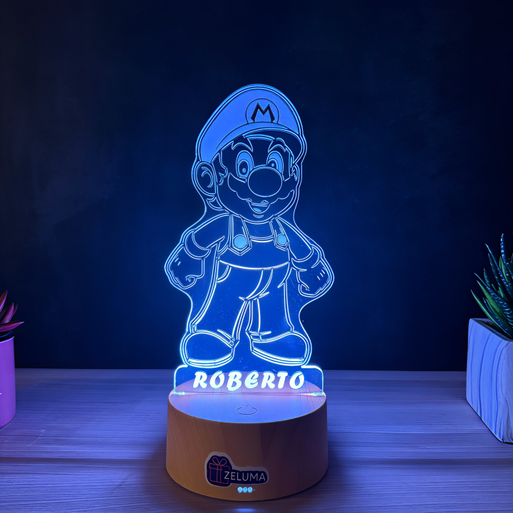 Lampa 3D Personalizata – Super Mario