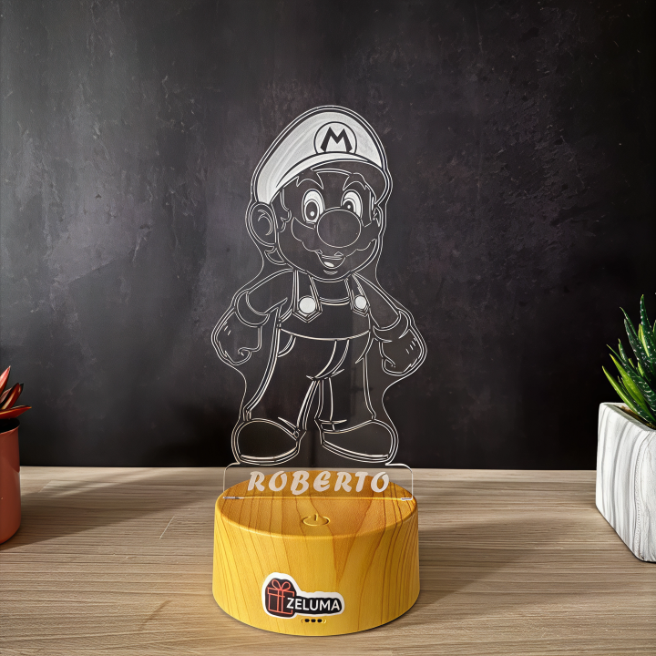 Lampa 3D Personalizata – Super Mario