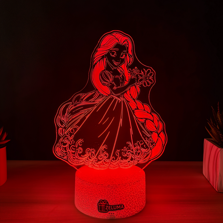 Lampa 3D Personalizata – Rapunzel