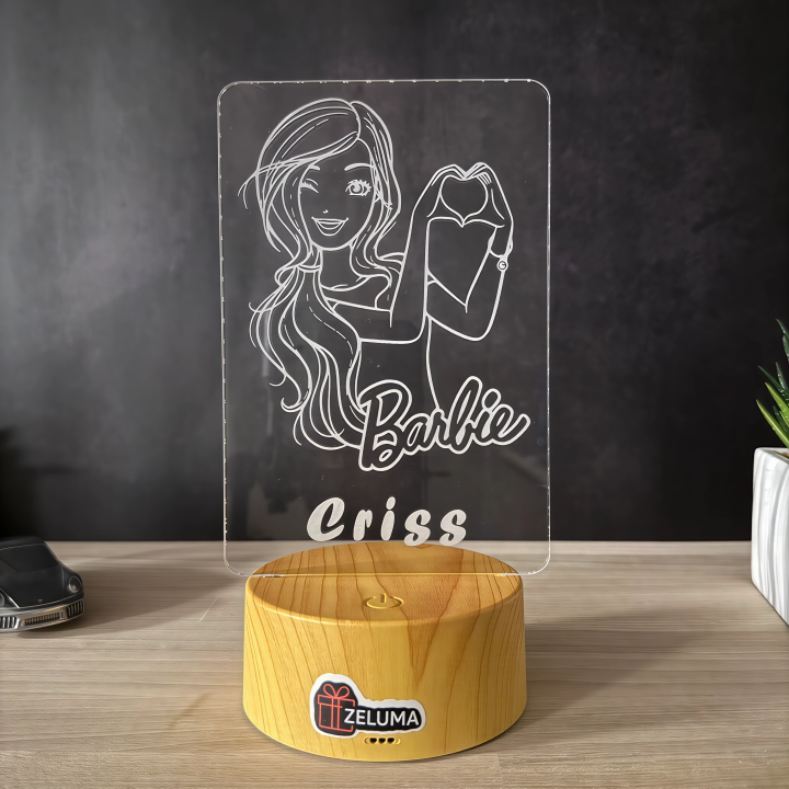 Lampa 3D Personalizata – Barbie