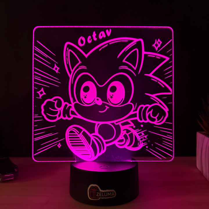 Lampa 3D Personalizata – Sonic