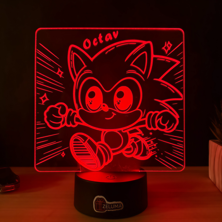 Lampa 3D Personalizata – Sonic