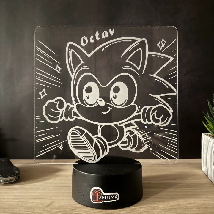 Lampa 3D Personalizata – Sonic