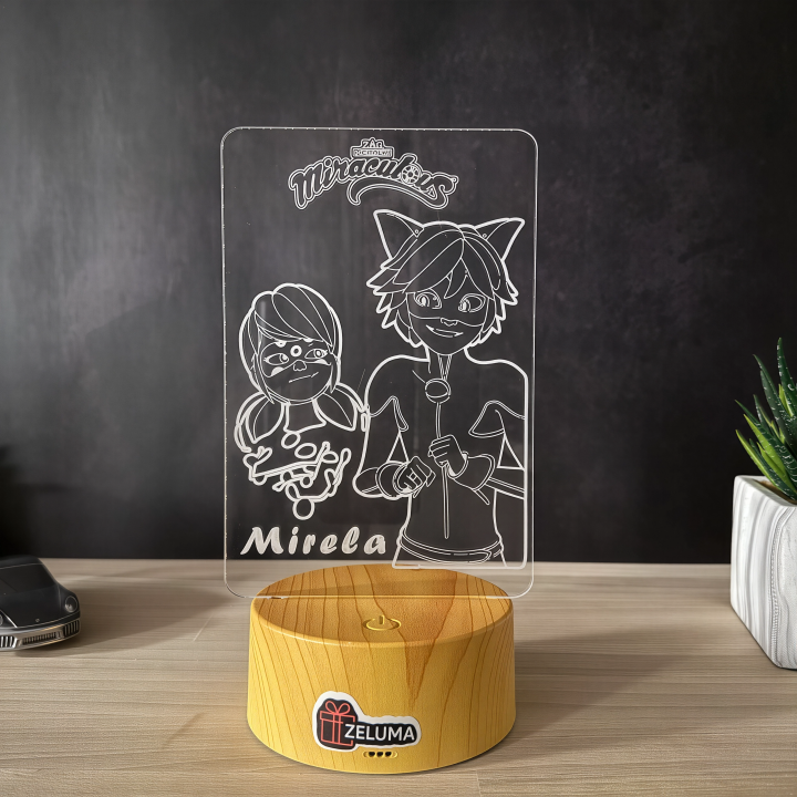 Lampa 3D Personalizata – Miraculous