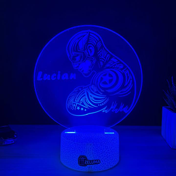 Lampa 3D Personalizata – Super Erou