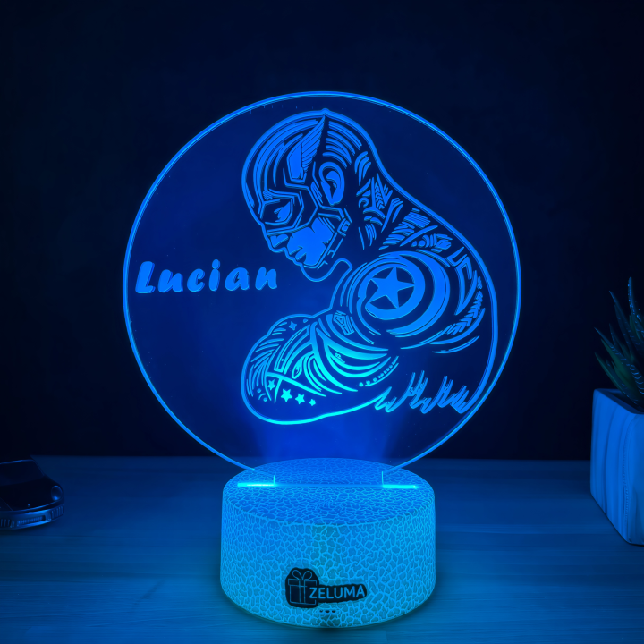 Lampa 3D Personalizata – Super Erou