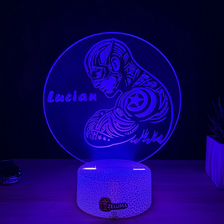 Lampa 3D Personalizata – Super Erou