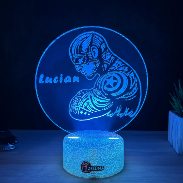 Lampa 3D Personalizata – Super Erou