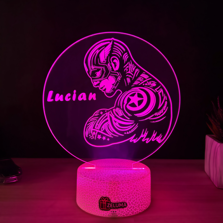 Lampa 3D Personalizata – Super Erou
